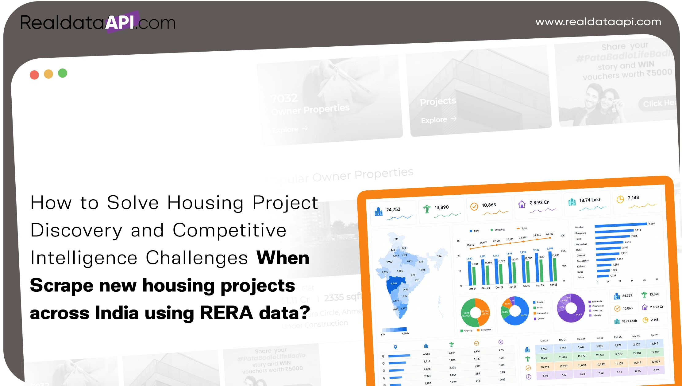 How to Solve Housing Project Discovery and Competitive Intelligence Challenges When Scrape new housing projects across India using RERA data?