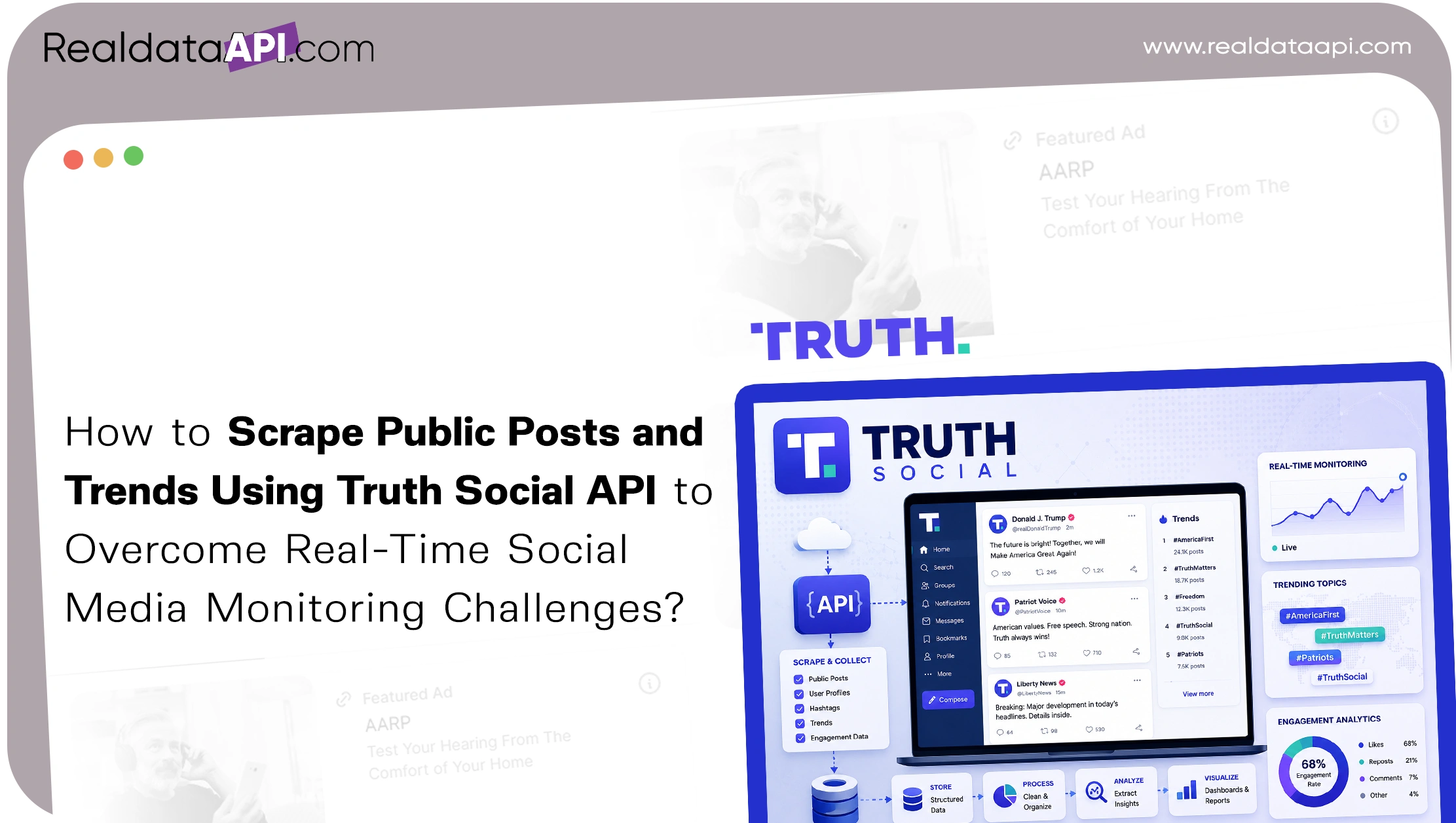 How to Scrape Public Posts and Trends Using Truth Social API to Overcome Real-Time Social Media Monitoring Challenges
