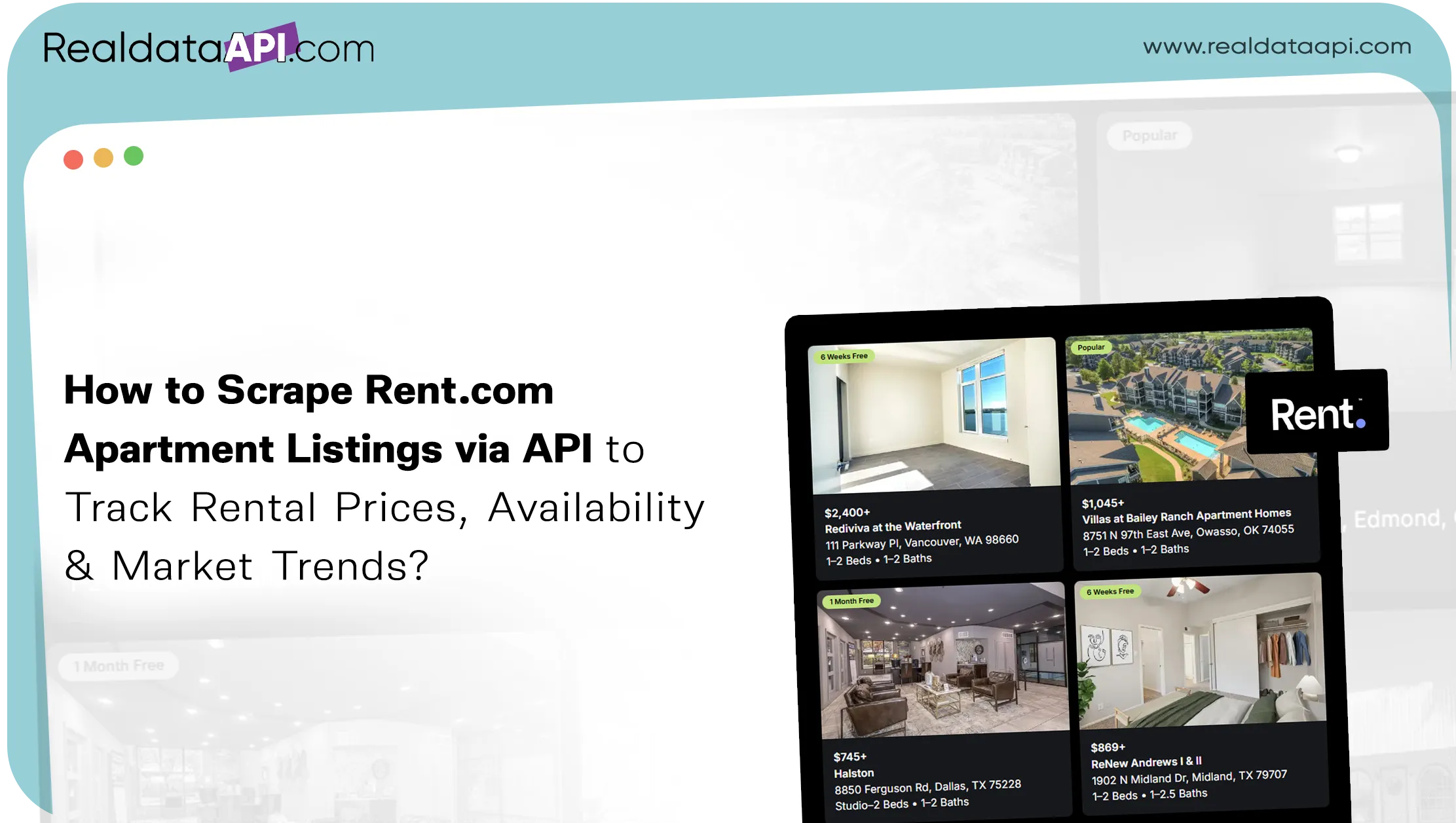 How to Scrape Rent.com Apartment Listings via API to Track Rental Prices, Availability & Market Trends?