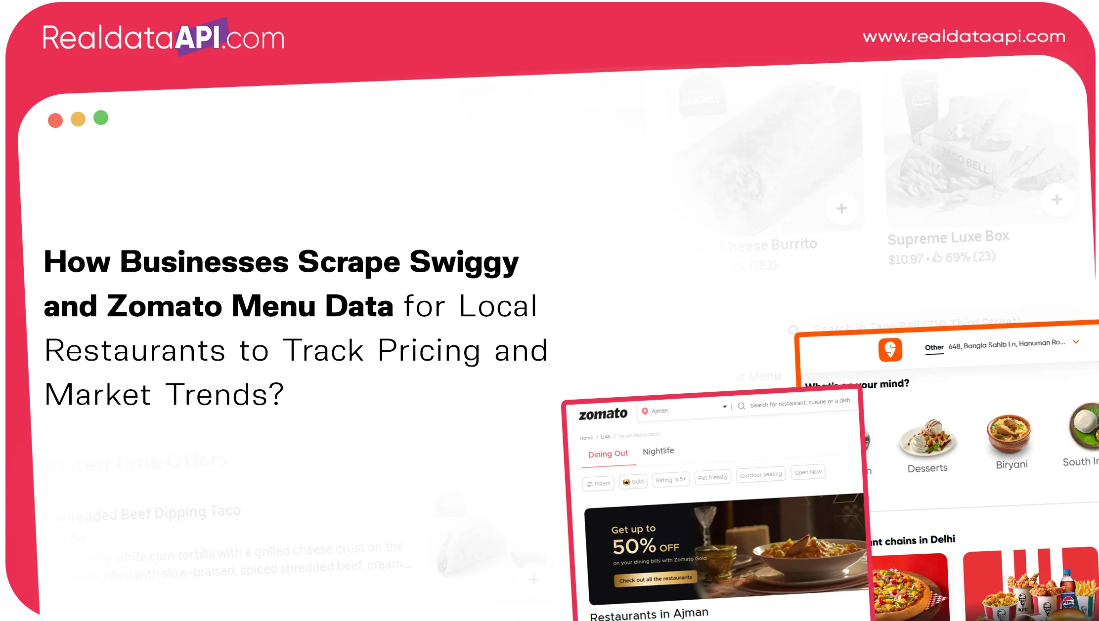 How Businesses Scrape Swiggy and Zomato Menu Data for Local Restaurants to Track Pricing and Market Trends 
