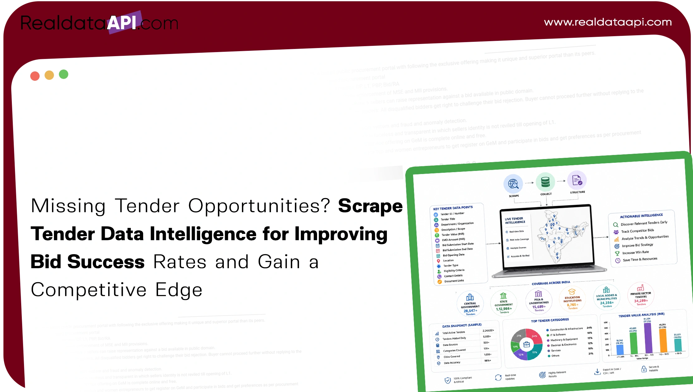 Missing Tender Opportunities? Scrape Tender Data Intelligence for Improving Bid Success Rates and Gain a Competitive Edge  