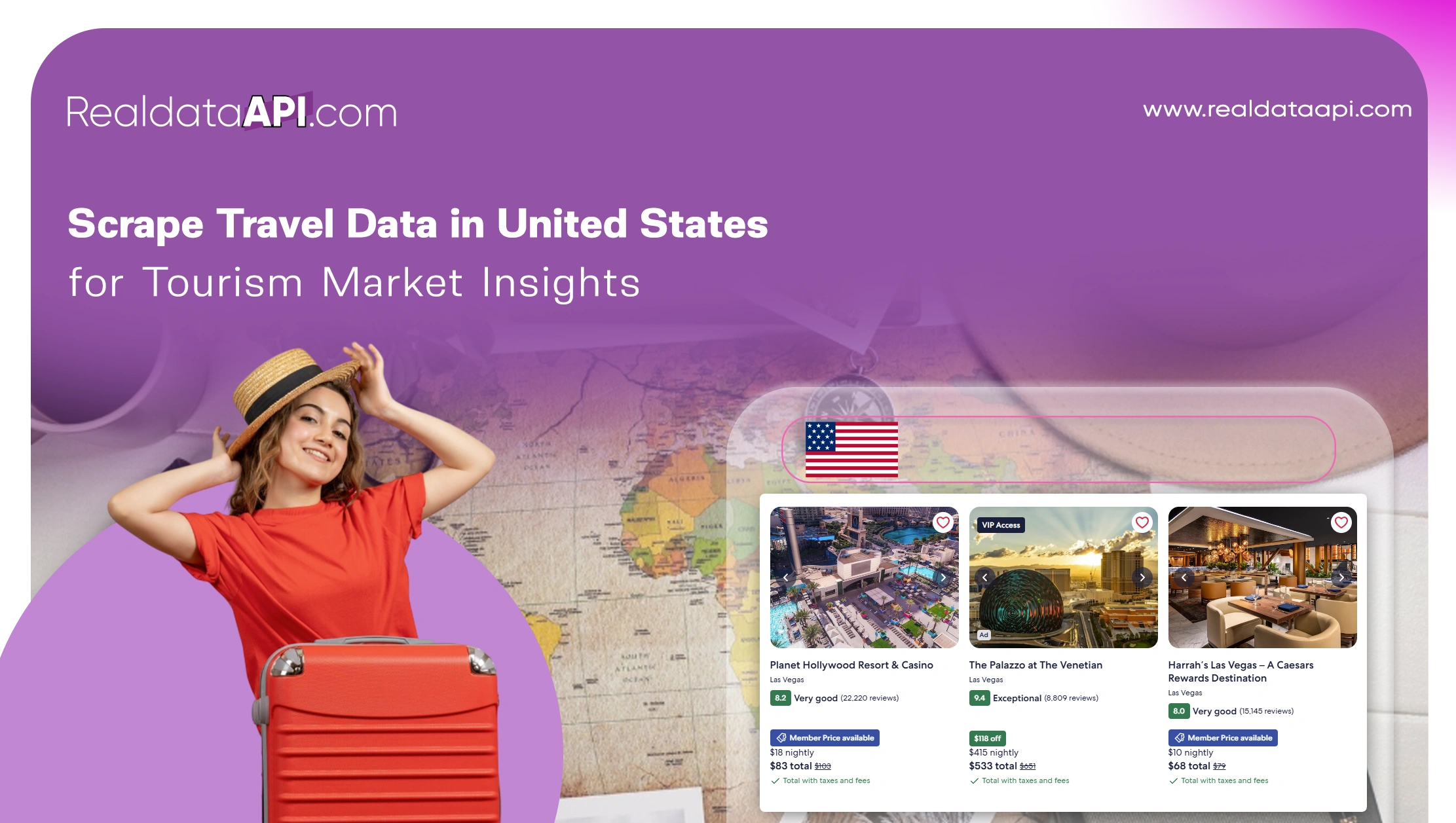 Scrape Travel Data in United States for Tourism Market Insights