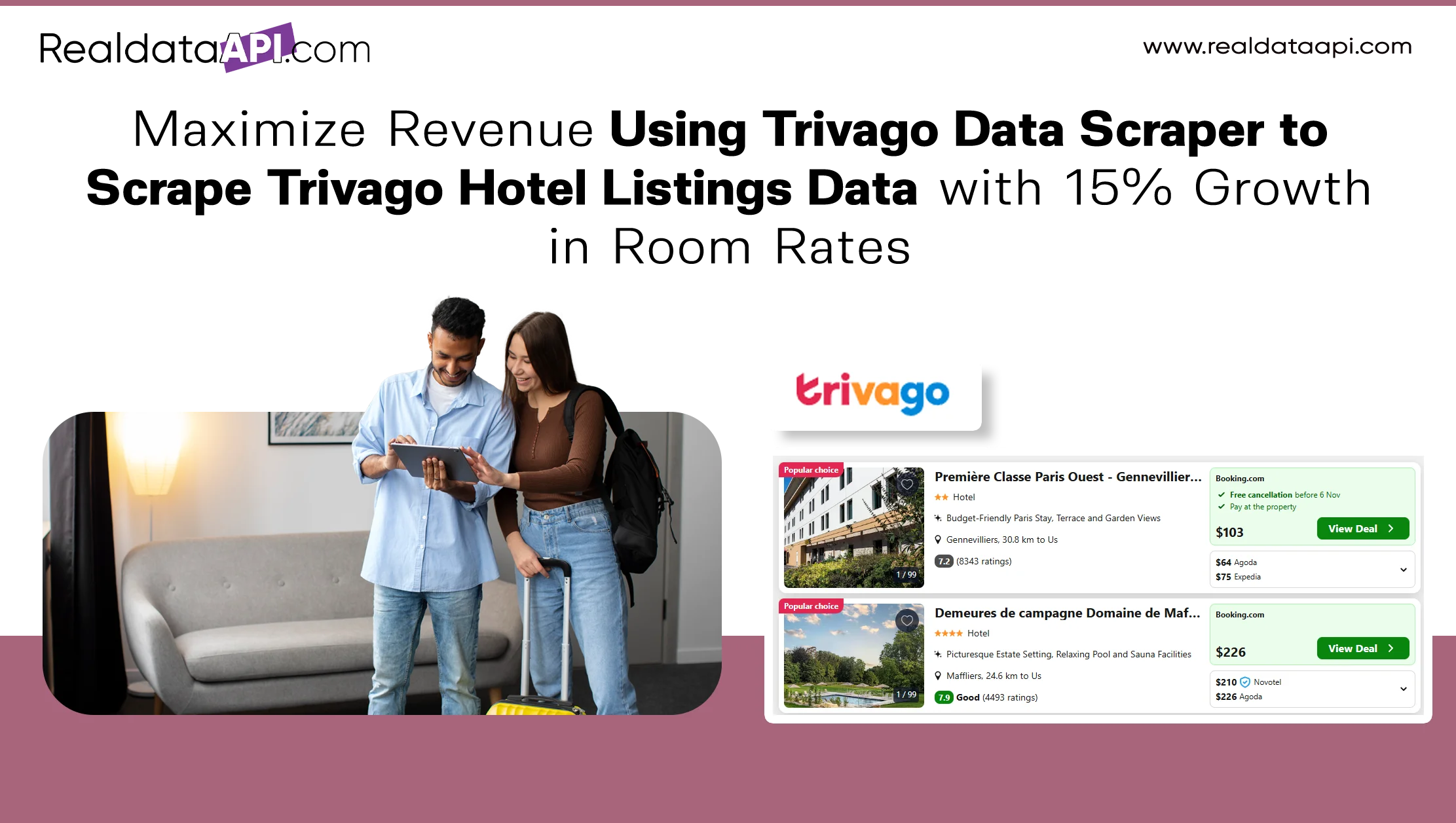 Maximize Revenue Using Trivago Data Scraper to Scrape Trivago Hotel Listings Data with 15% Growth in Room Rates