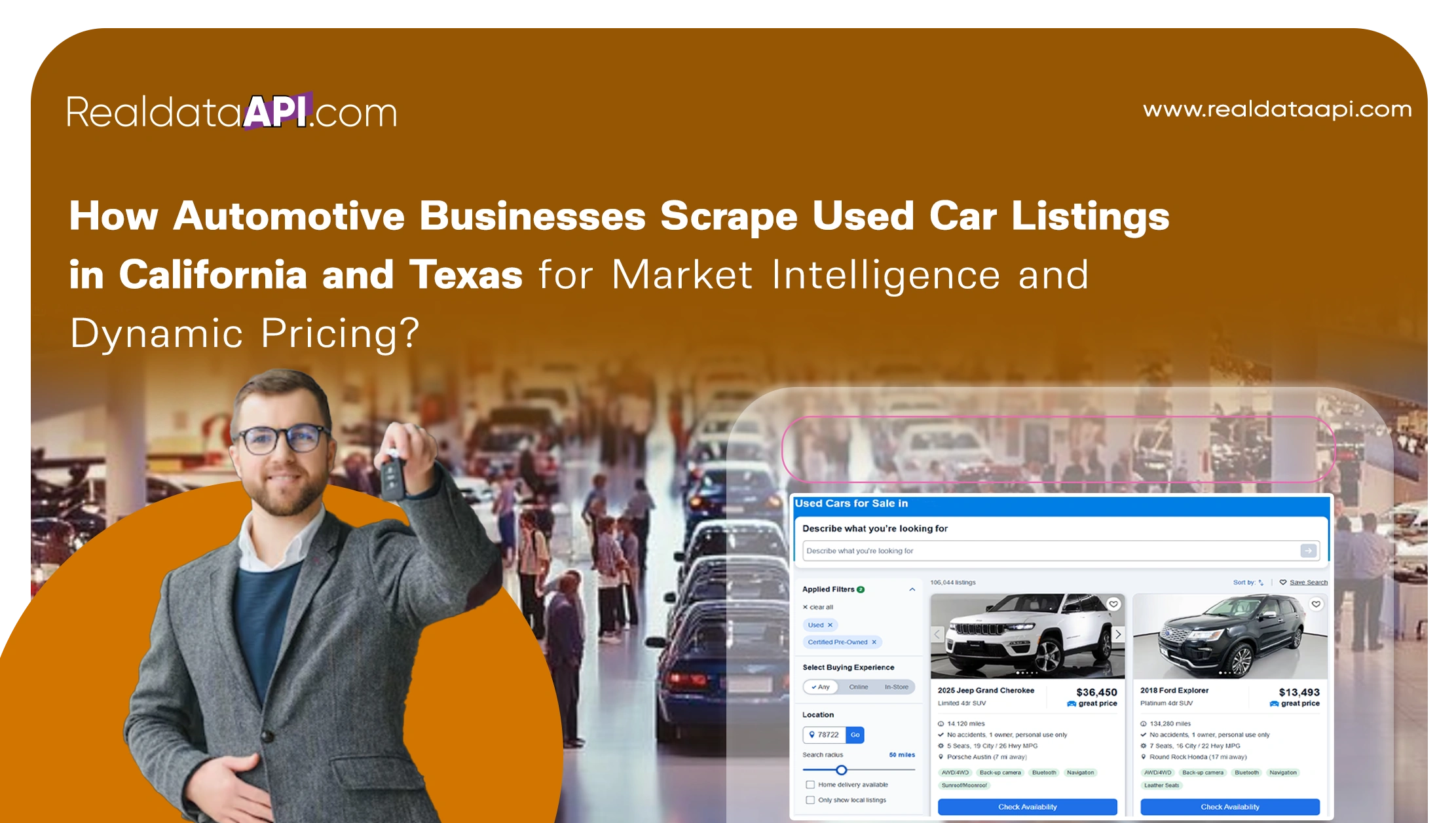How Automotive Businesses Scrape Used Car Listings in California and Texas for Market Intelligence and Dynamic Pricing?