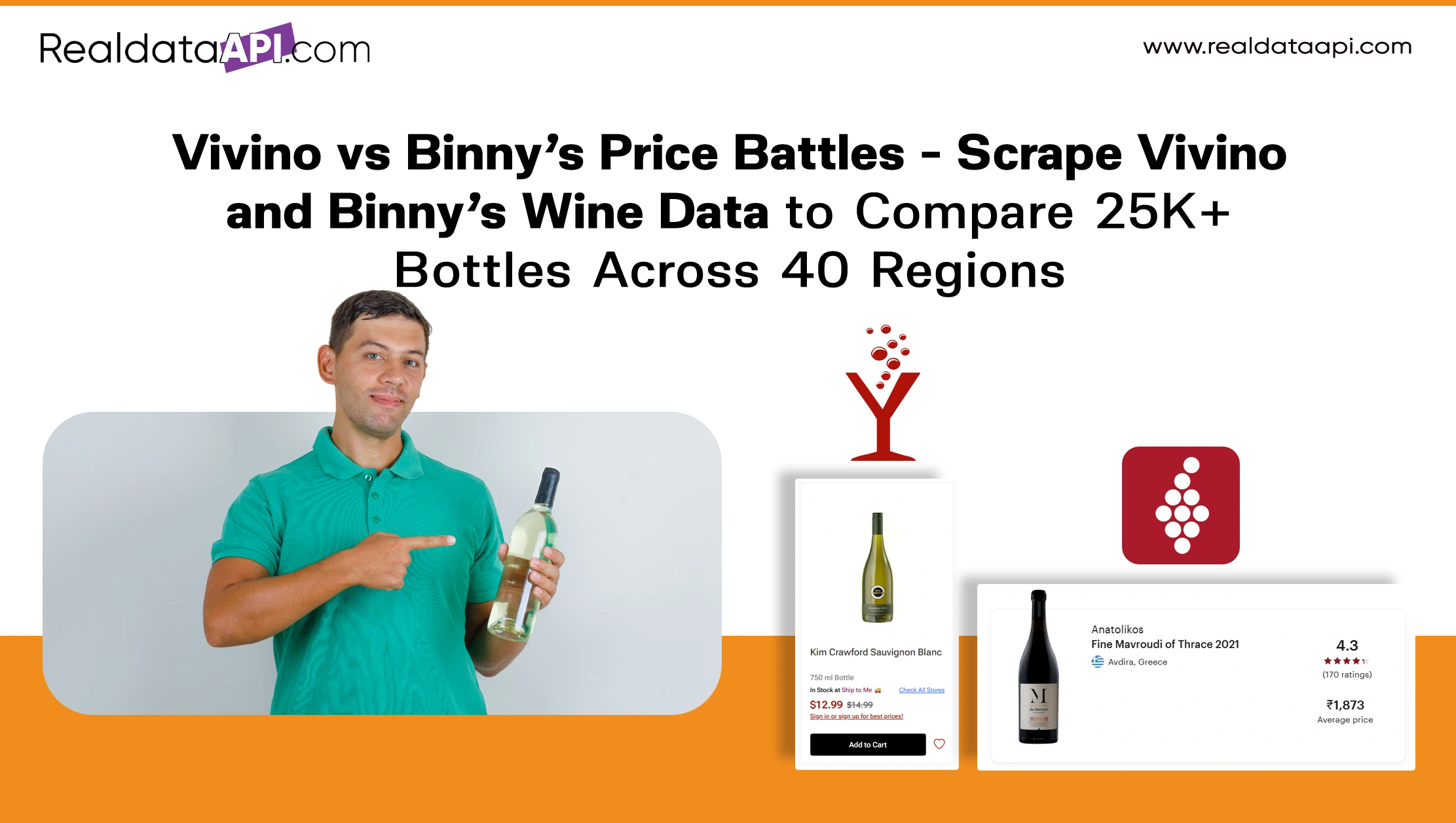 Vivino vs Binny’s Price Battles - Scrape Vivino and Binny’s Wine Data to Compare 25K+ Bottles Across 40 Regions