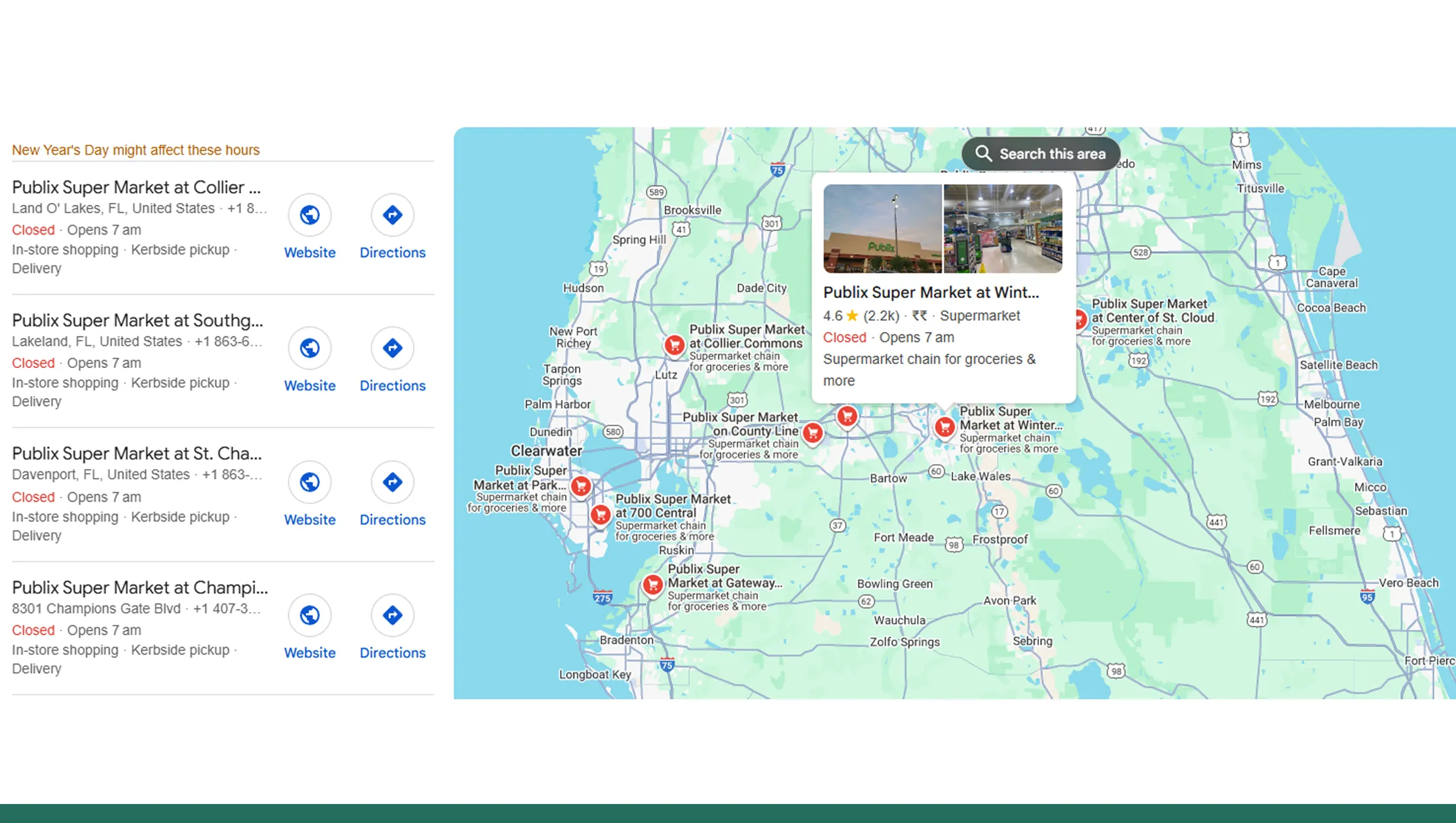 Mapping store presence for regional insights
