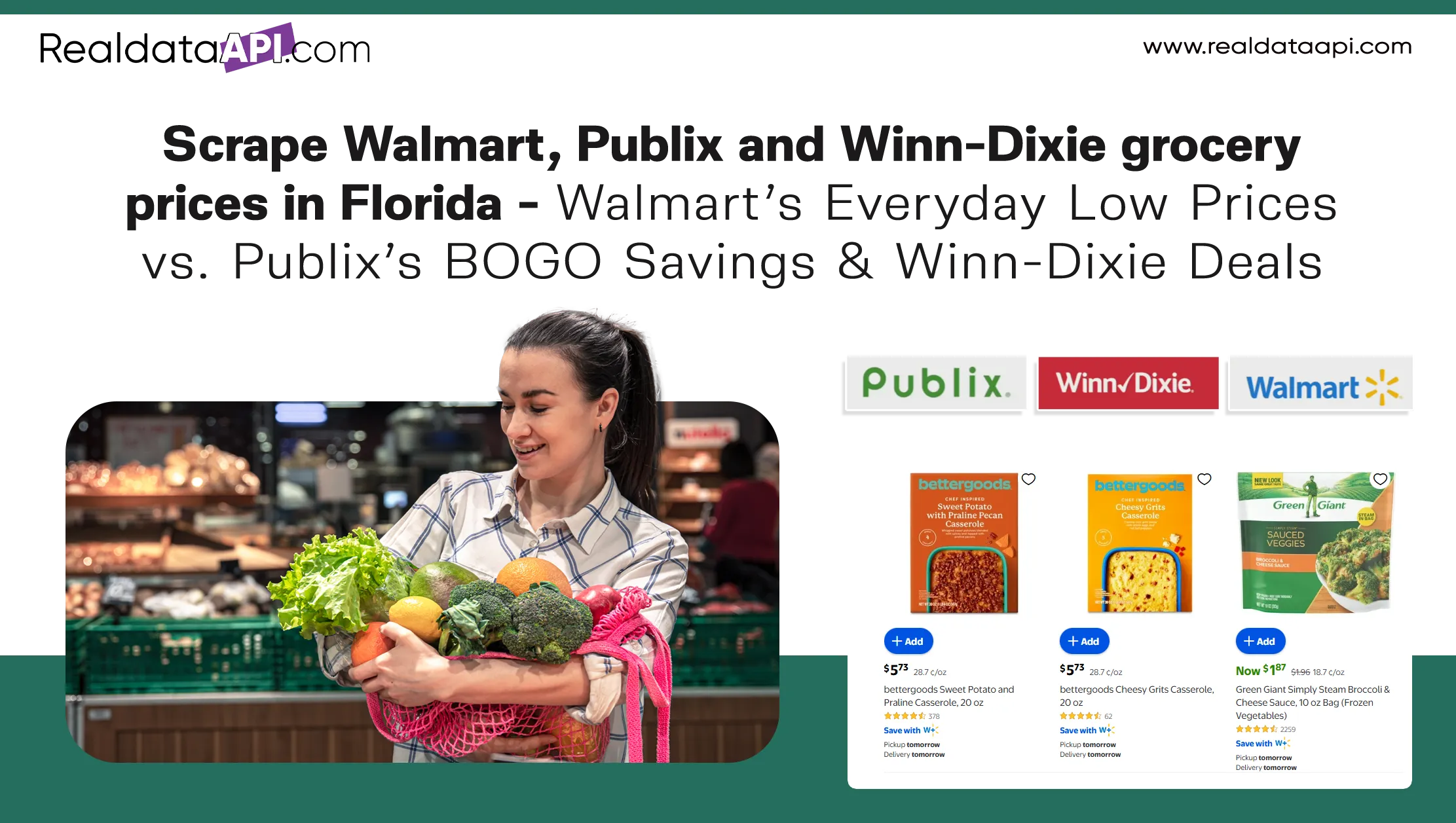 Scrape Walmart, Publix and Winn-Dixie grocery prices in Florida - Walmart’s Everyday Low Prices vs. Publix’s BOGO Savings & Winn-Dixie Deals