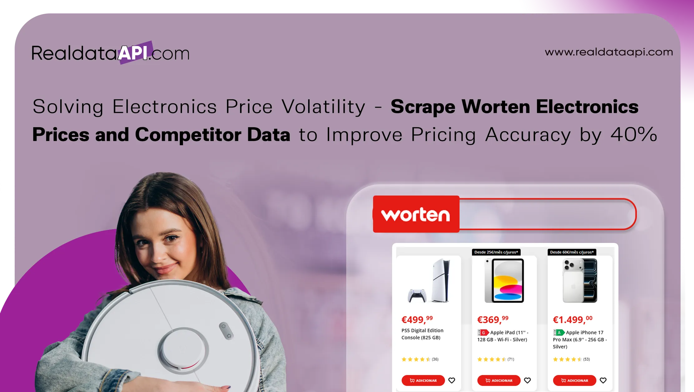 Solving Electronics Price Volatility - Scrape Worten Electronics Prices and Competitor Data to Improve Pricing Accuracy by 40%