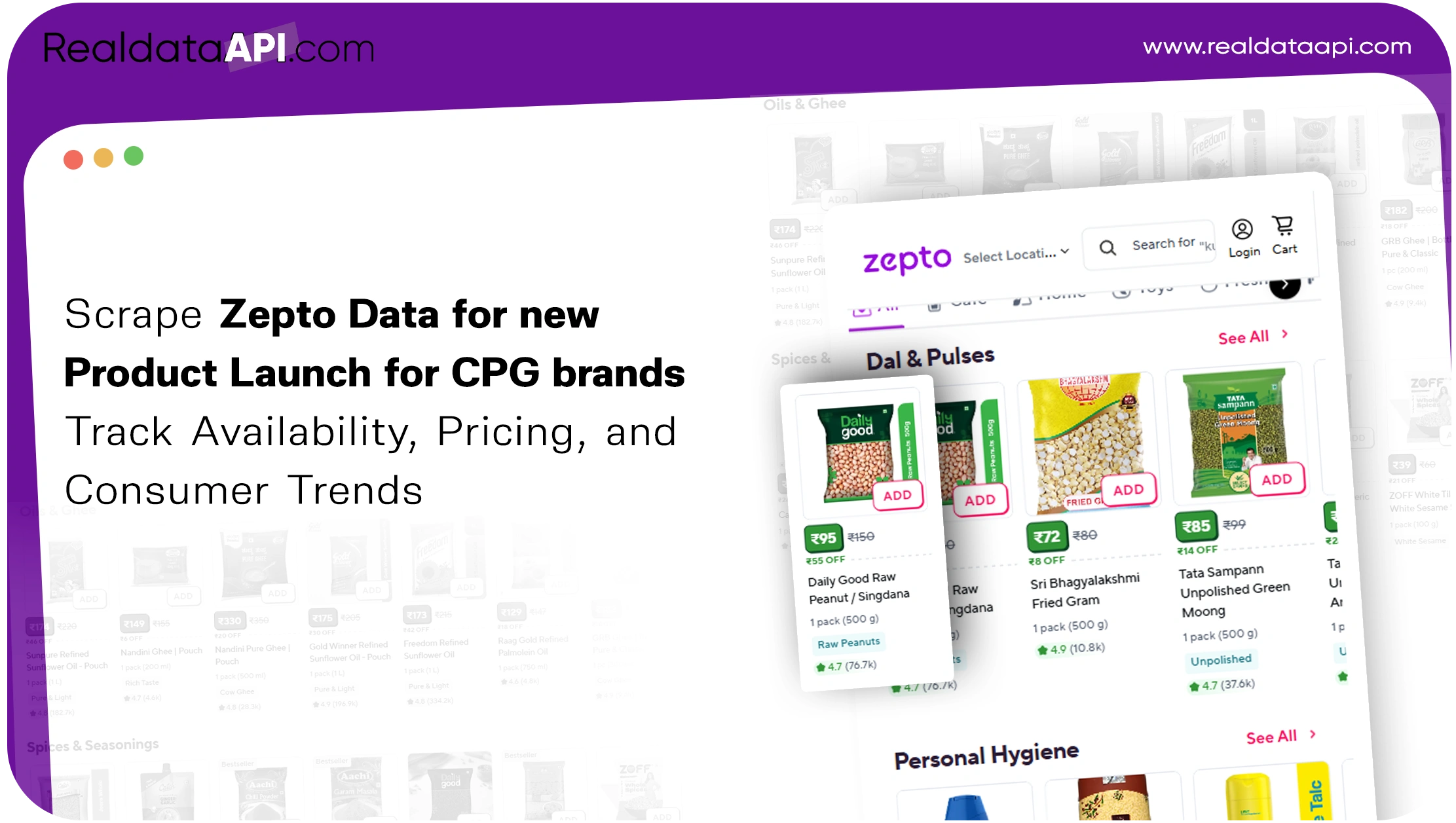 Scrape Zepto Data for new Product Launch for CPG brands - Track Availability, Pricing, and Consumer Trends 