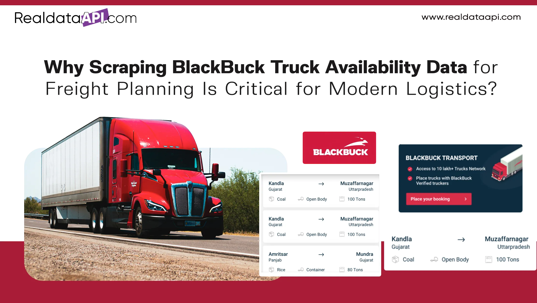 Why Scraping BlackBuck Truck Availability Data for Freight Planning Is Critical for Modern Logistics?