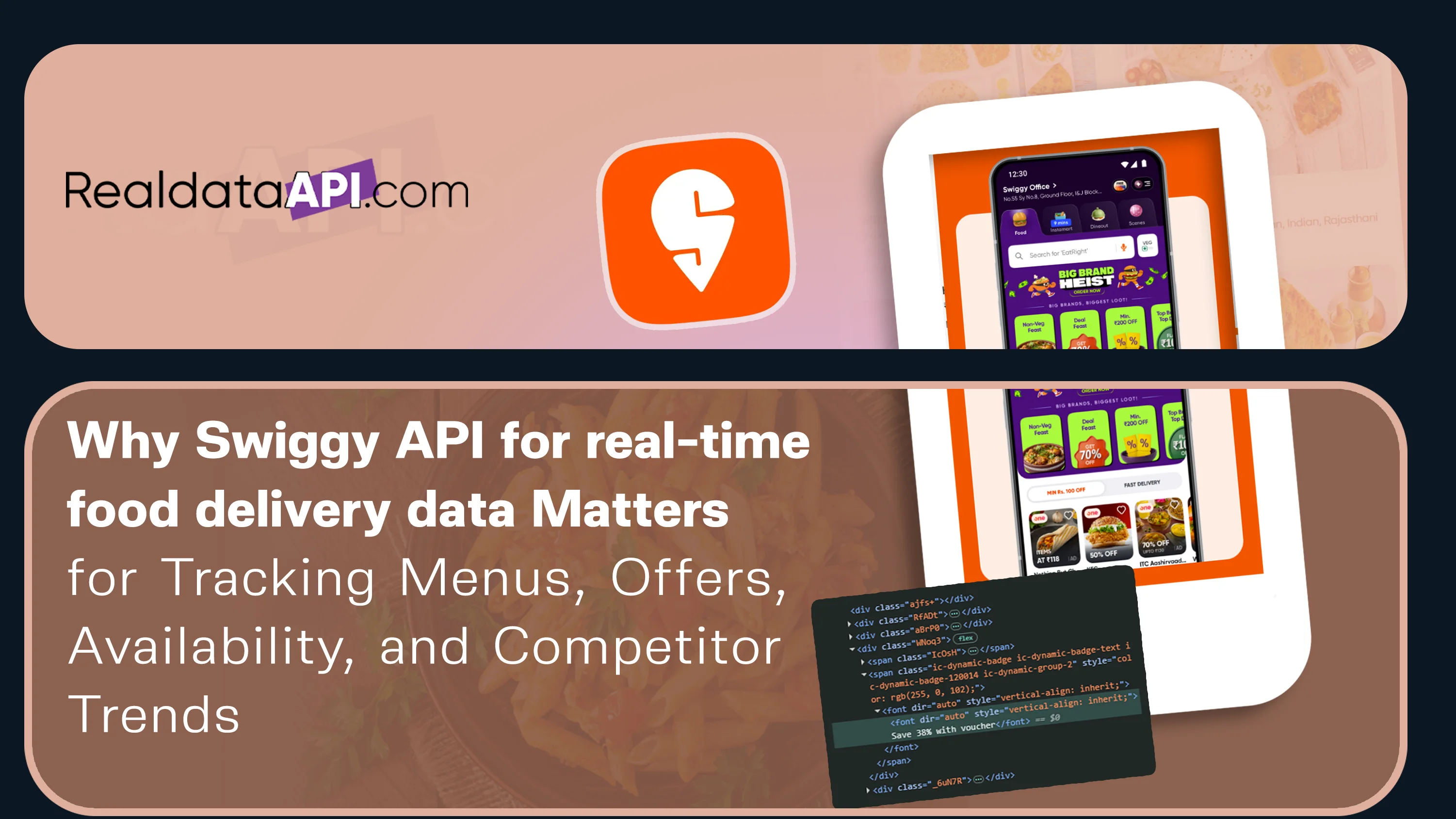Swiggy API for real-time food delivery data