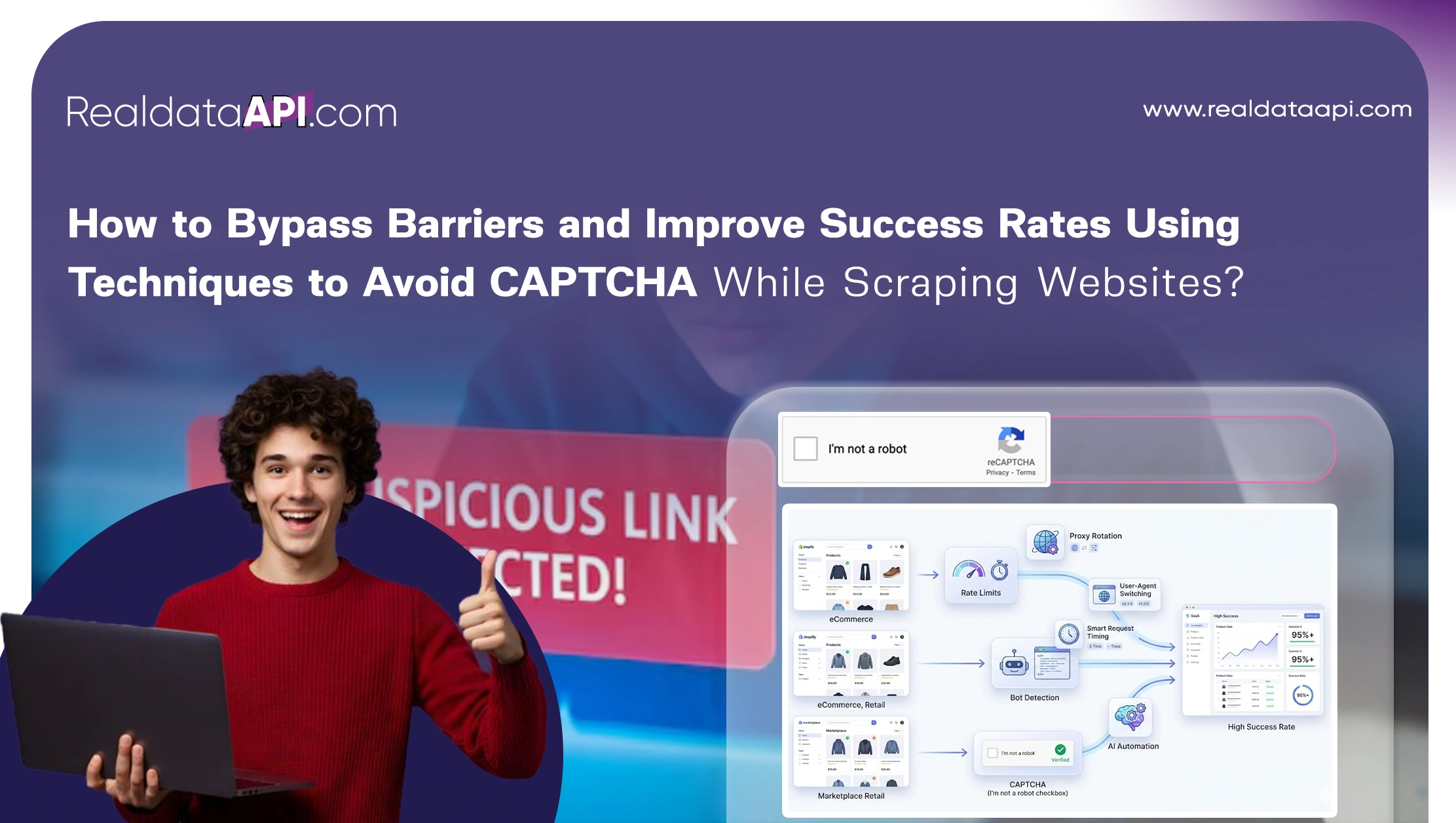 How to Bypass Barriers and Improve Success Rates Using Techniques to Avoid CAPTCHA While
                        Scraping Websites?