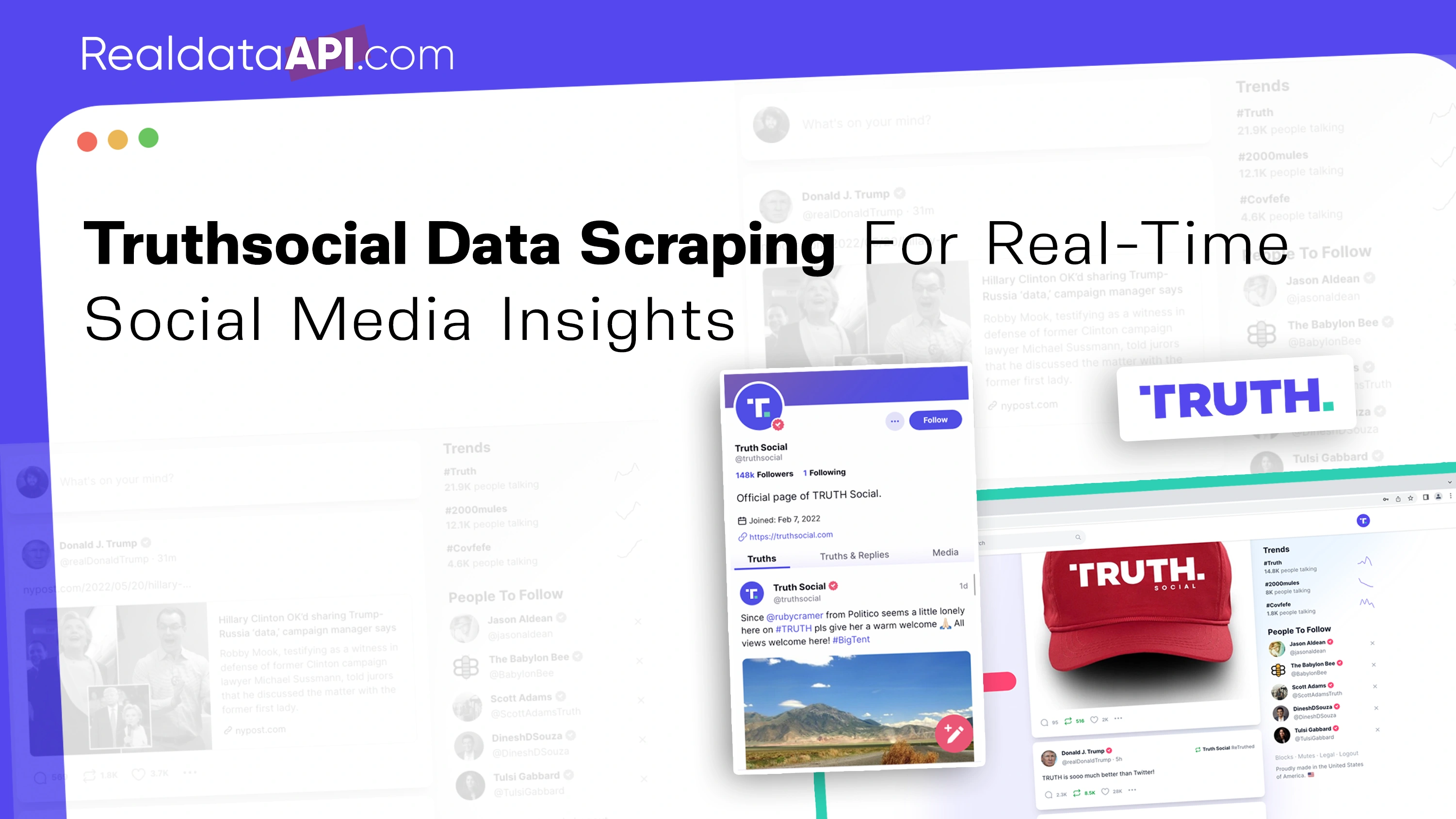 TruthSocial data scraping for real-time social media insights