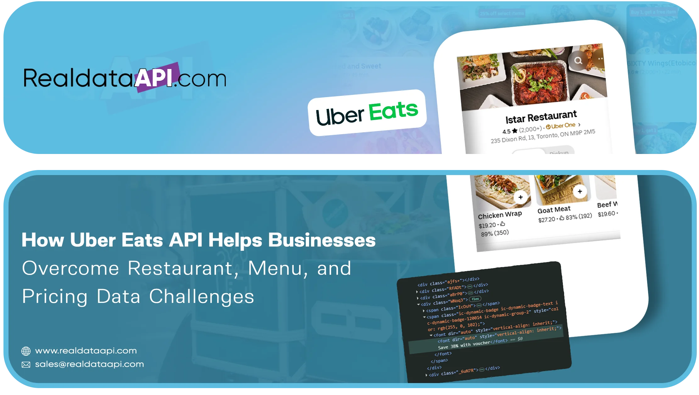 Uber Eats API for Restaurant, Menu, and Price Insights
