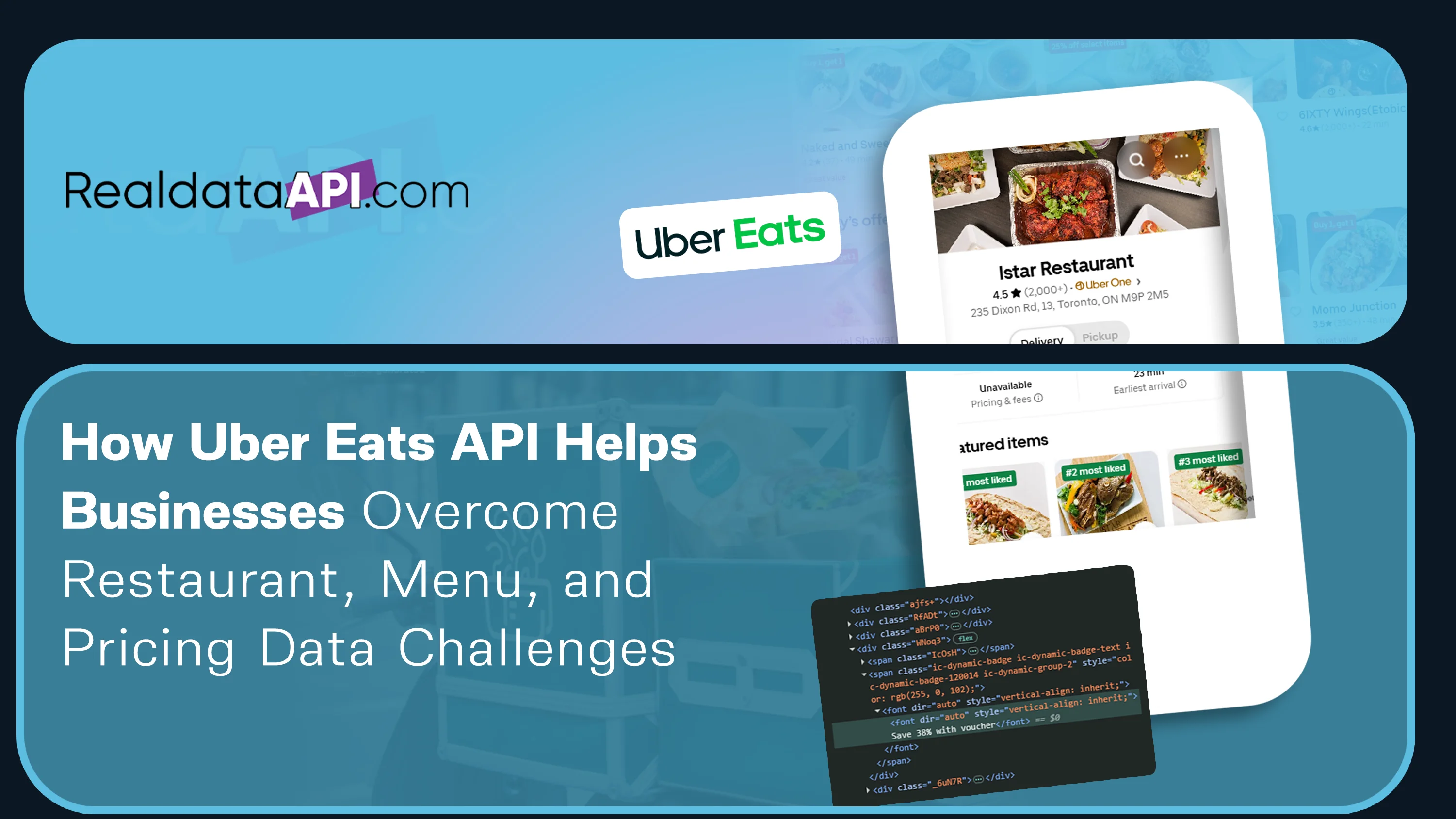 Uber Eats API for Restaurant, Menu, and Price Insights