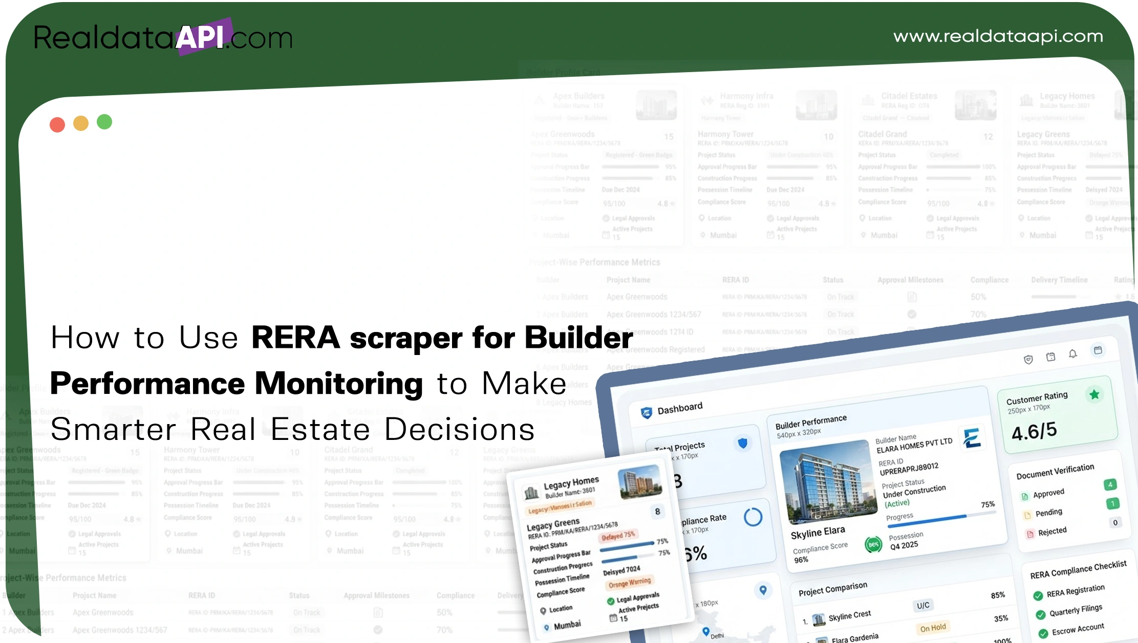 How to Use RERA scraper for Builder Performance Monitoring to Make Smarter Real Estate Decisions