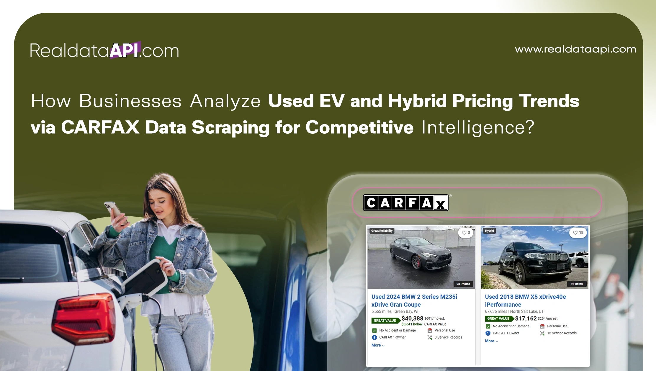 How Businesses Analyze Used EV and Hybrid Pricing Trends via CARFAX Data Scraping for Competitive Intelligence?