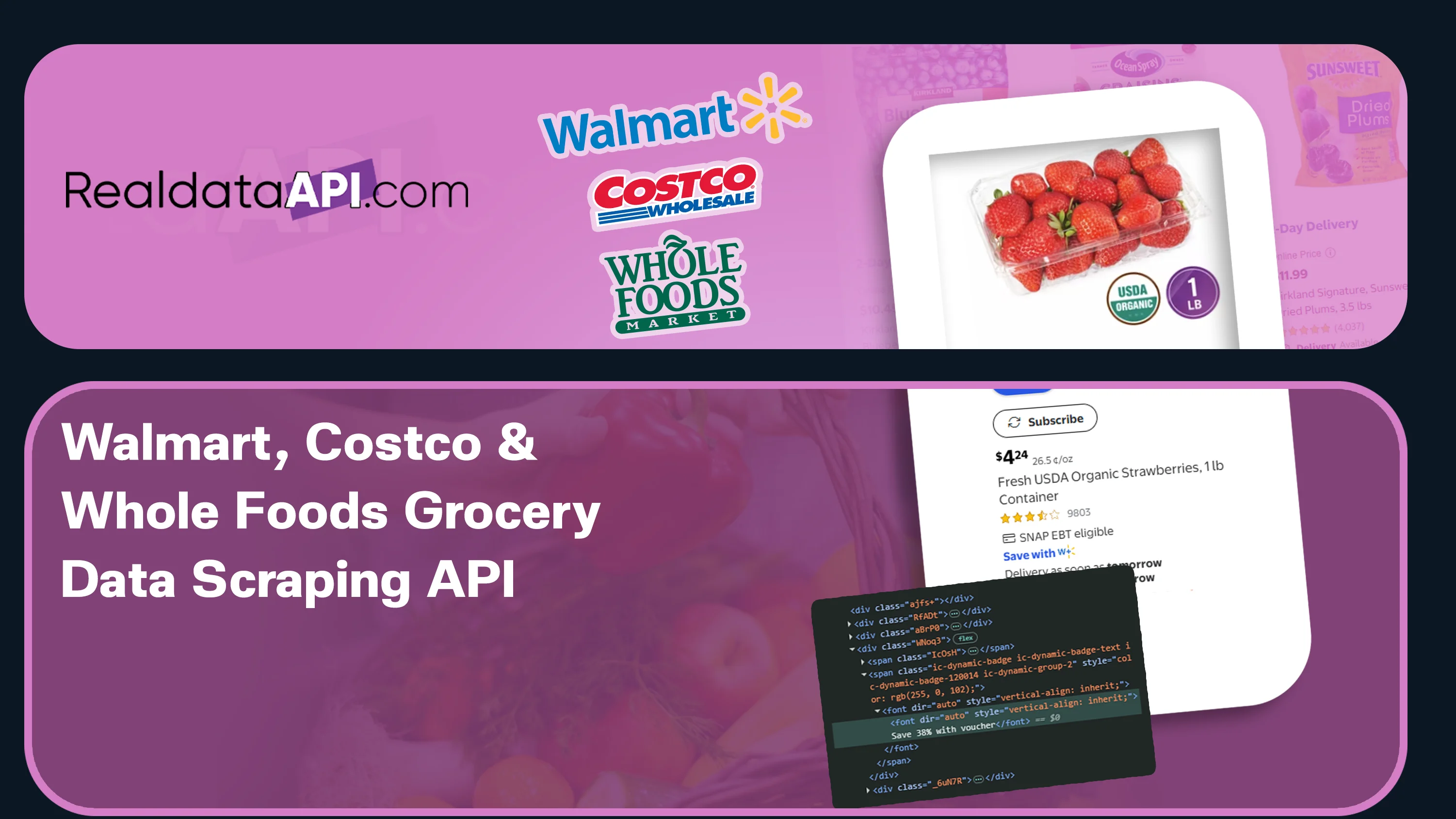 Walmart, Costco & Whole Foods Grocery Data Scraping API