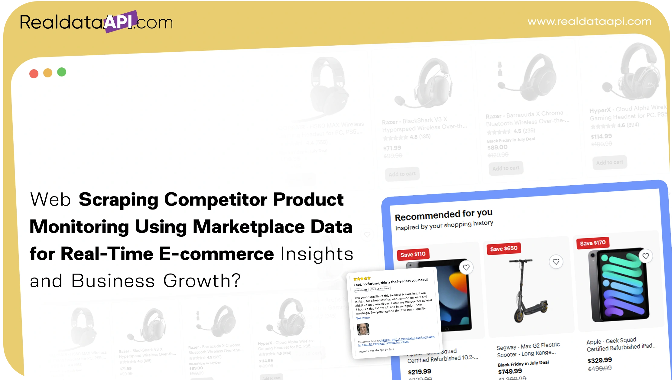 Web Scraping Competitor Product Monitoring Using Marketplace Data for Real-Time E-commerce
                        Insights and Business Growth