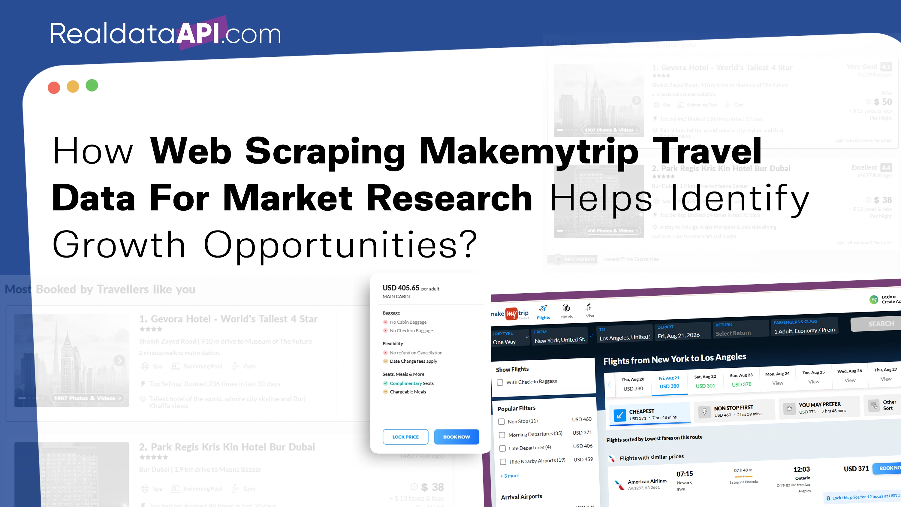 web scraping MakeMyTrip travel data for market research