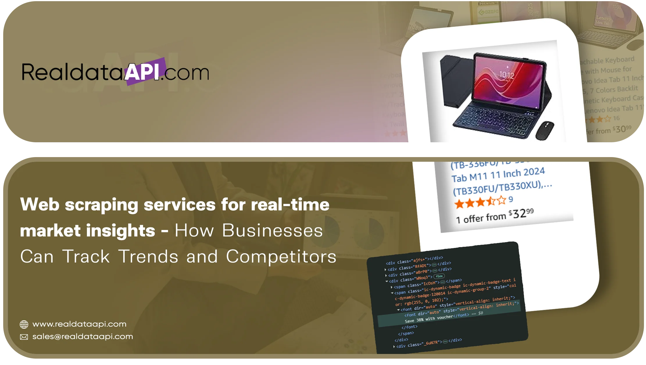 Web scraping services for real-time market insights