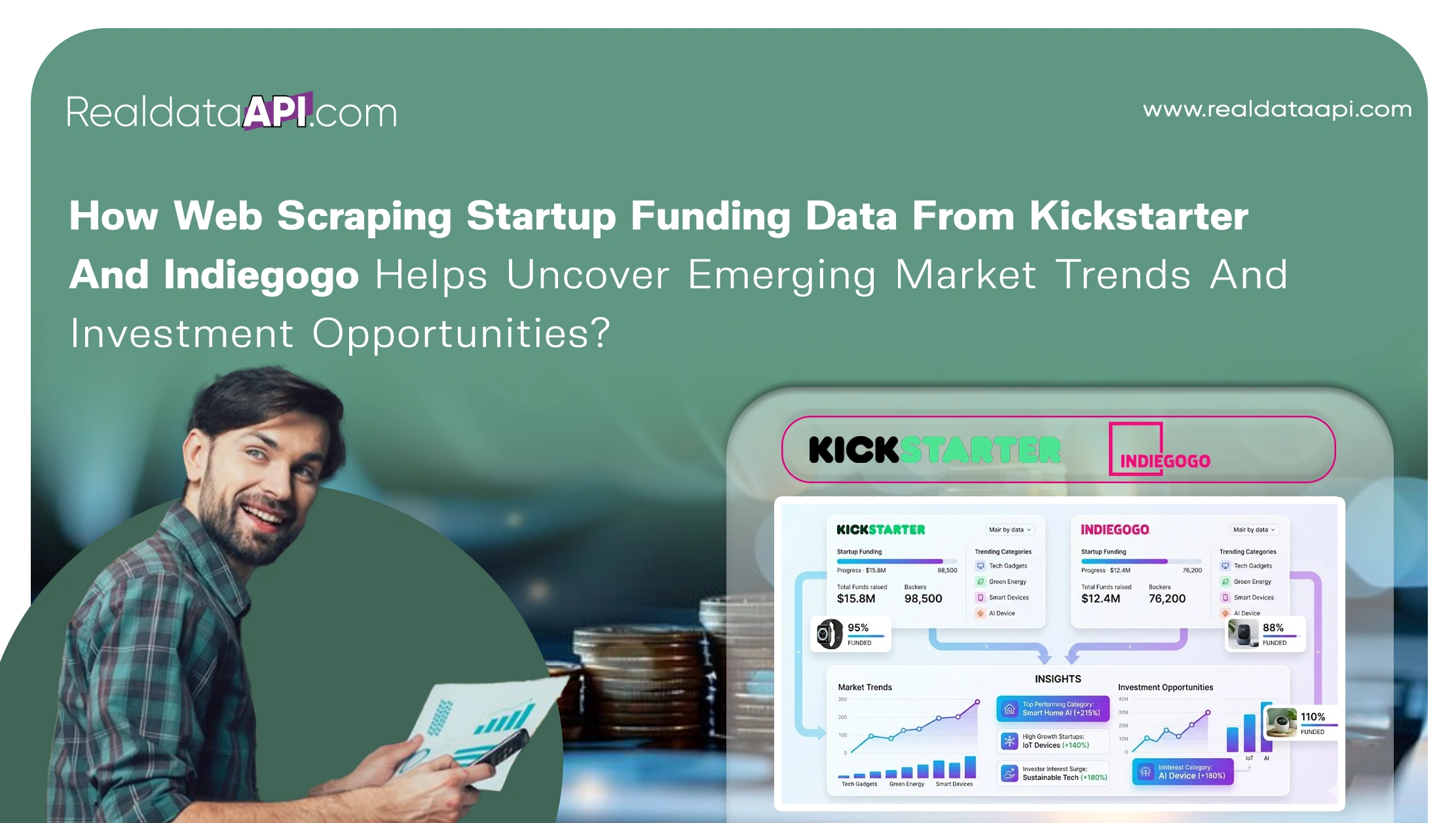 How Web Scraping Startup Funding Data From Kickstarter And Indiegogo Helps Uncover Emerging Market Trends And Investment Opportunities?