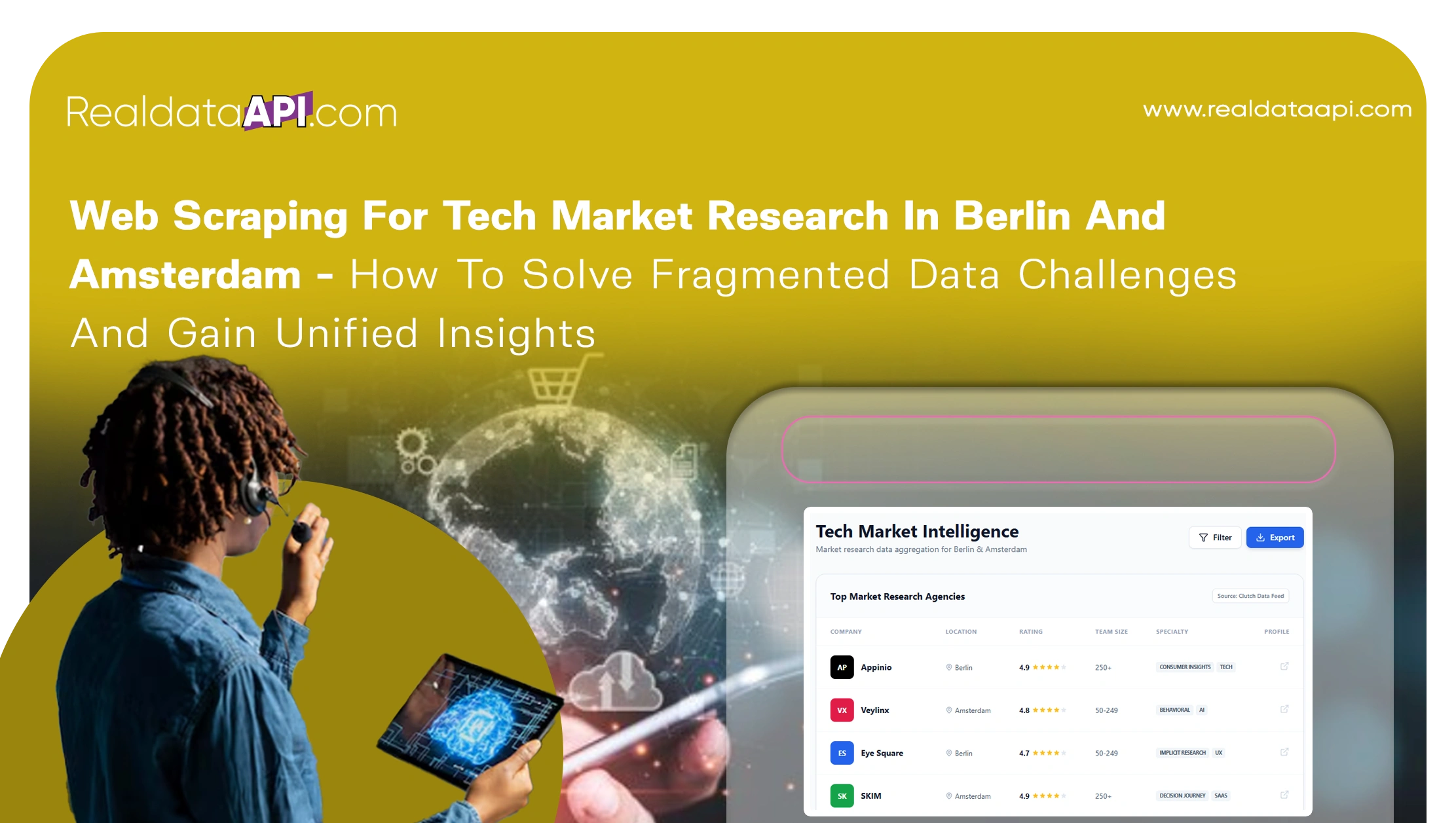 Web Scraping For Tech Market Research In Berlin And Amsterdam - How To Solve Fragmented Data Challenges And Gain Unified Insights