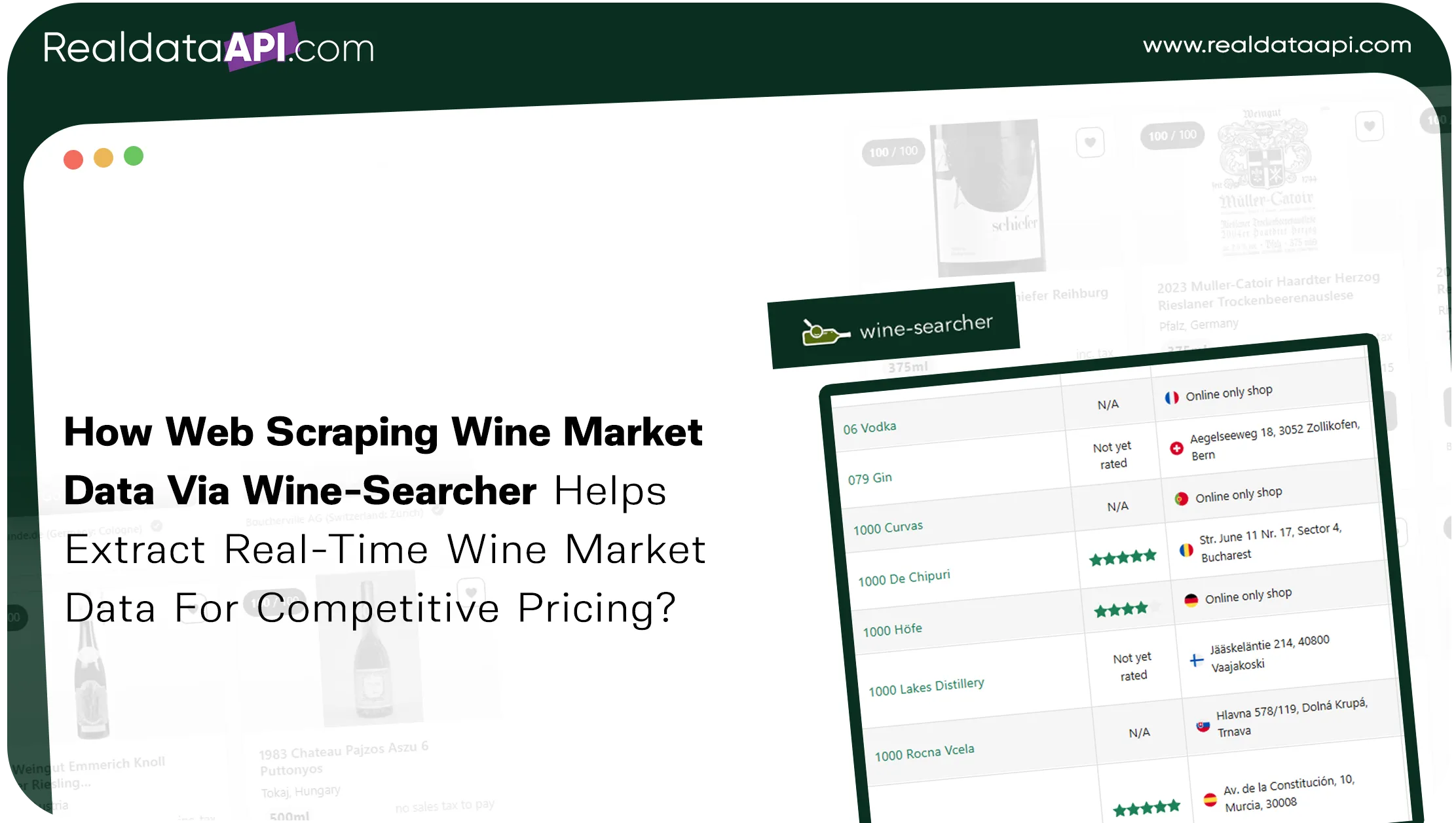How Web Scraping Wine Market Data Via Wine-Searcher Helps Extract Real-Time Wine Market Data For Competitive Pricing?