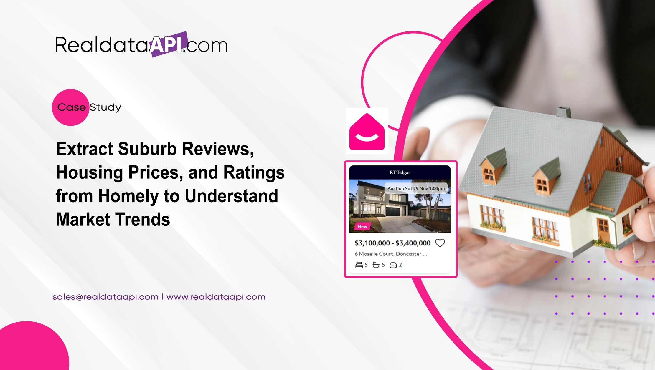 Extract Suburb Reviews, Housing Prices, and Ratings from Homely to Understand Market Trends