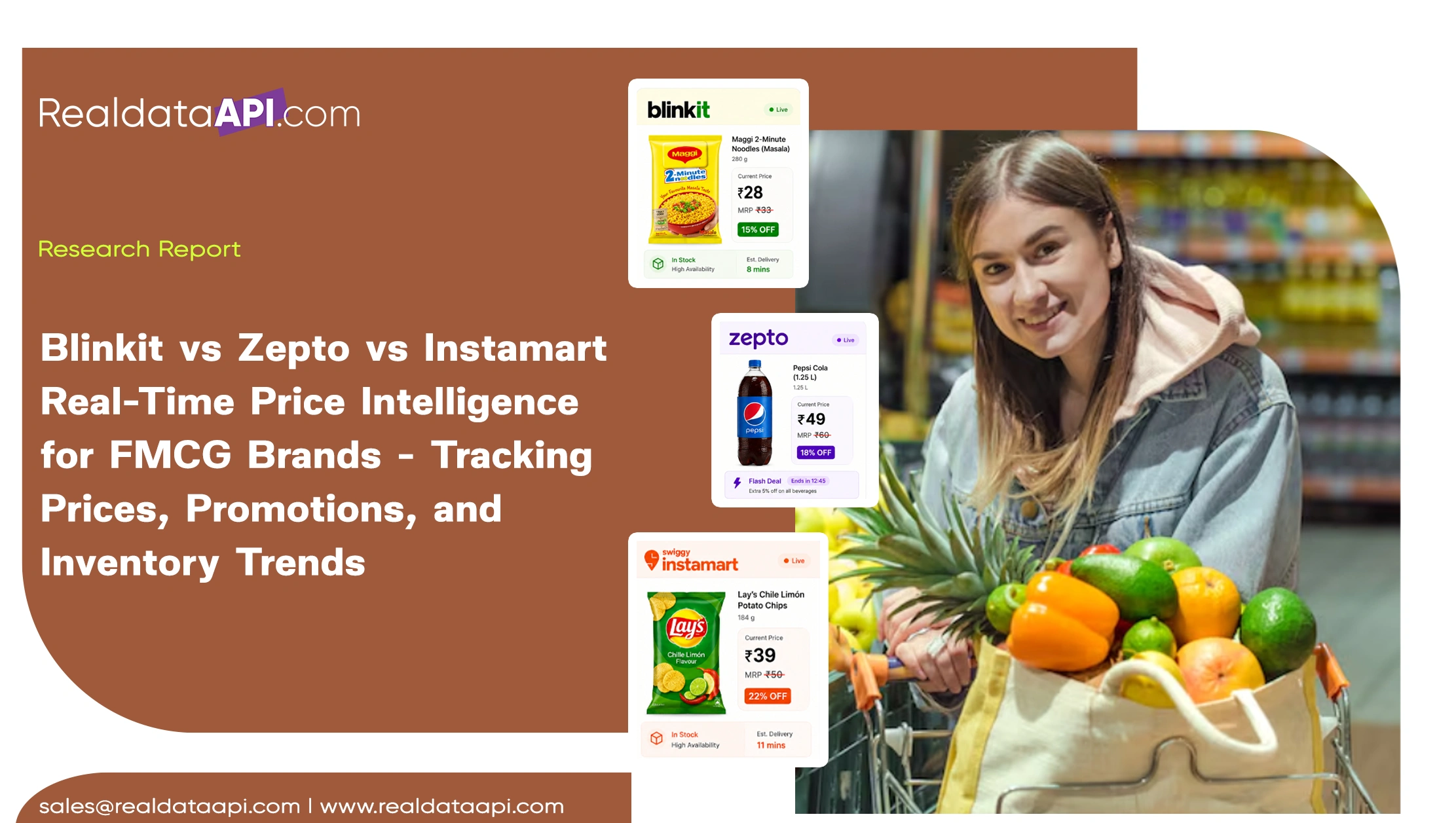 Blinkit vs Zepto vs Instamart Real-Time Price Intelligence for FMCG Brands - Tracking Prices, Promotions, and Inventory Trends 