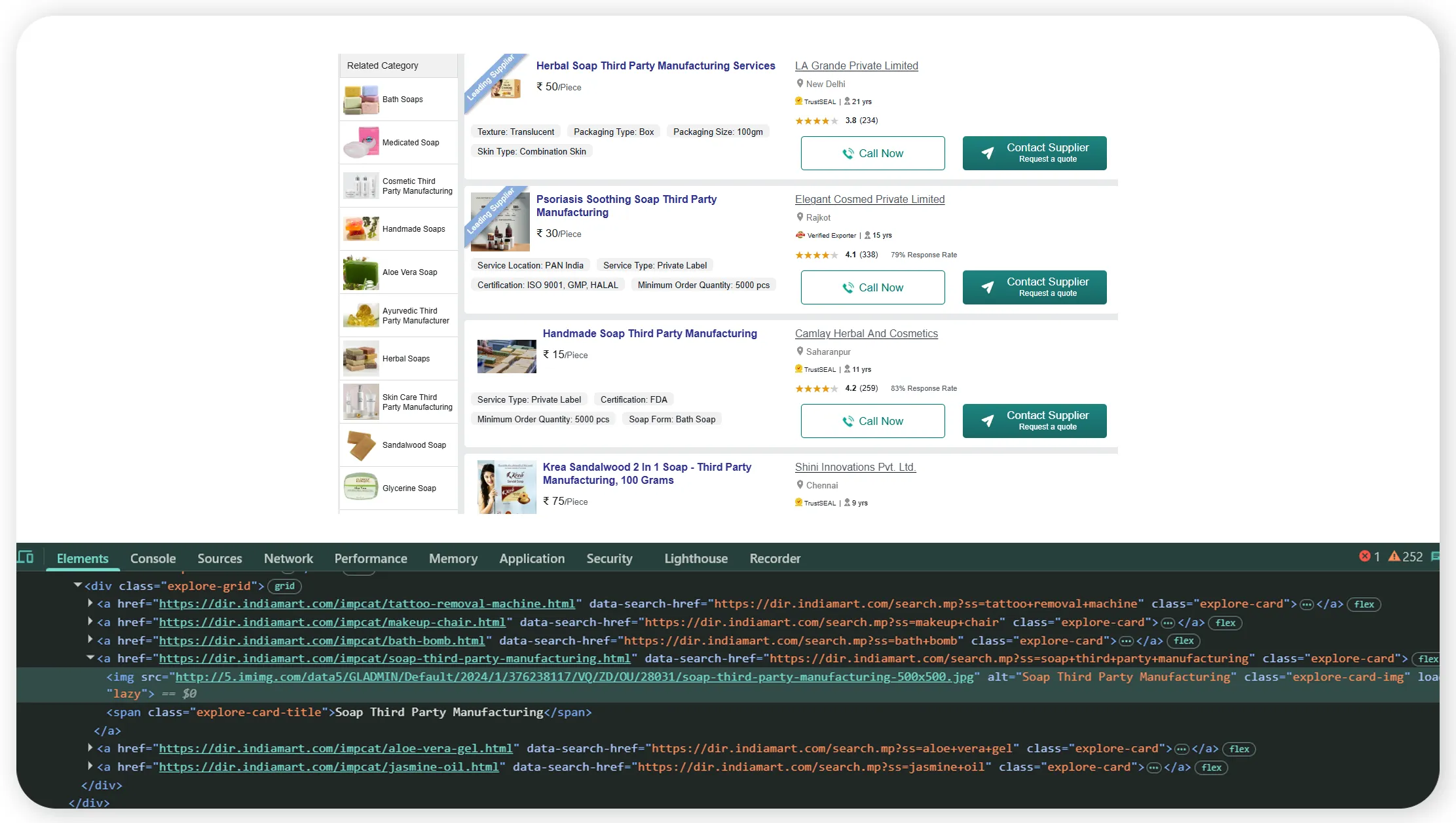 IndiaMart Scraping API for product intelligence