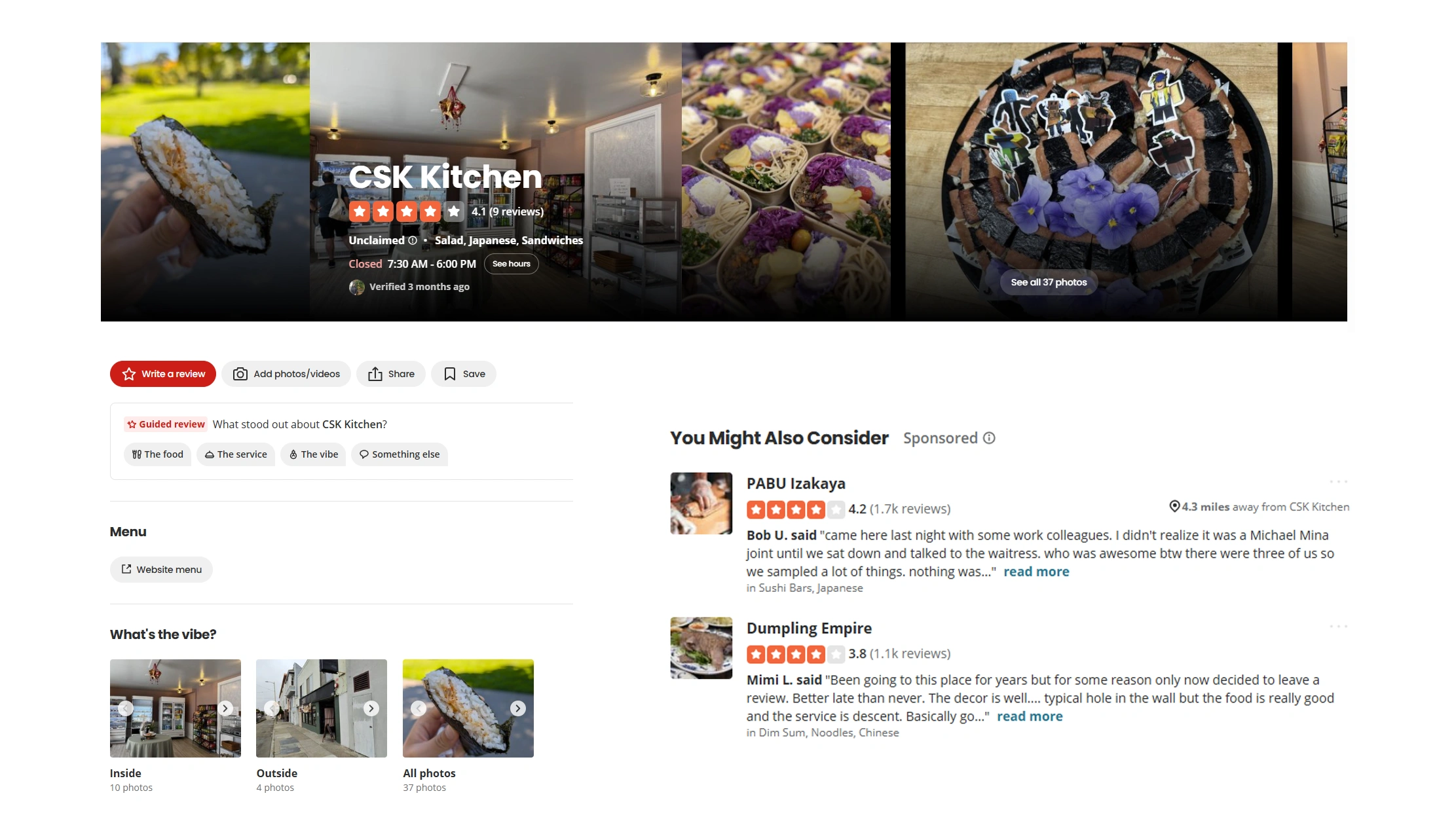 Yelp competitor analysis using web scraping