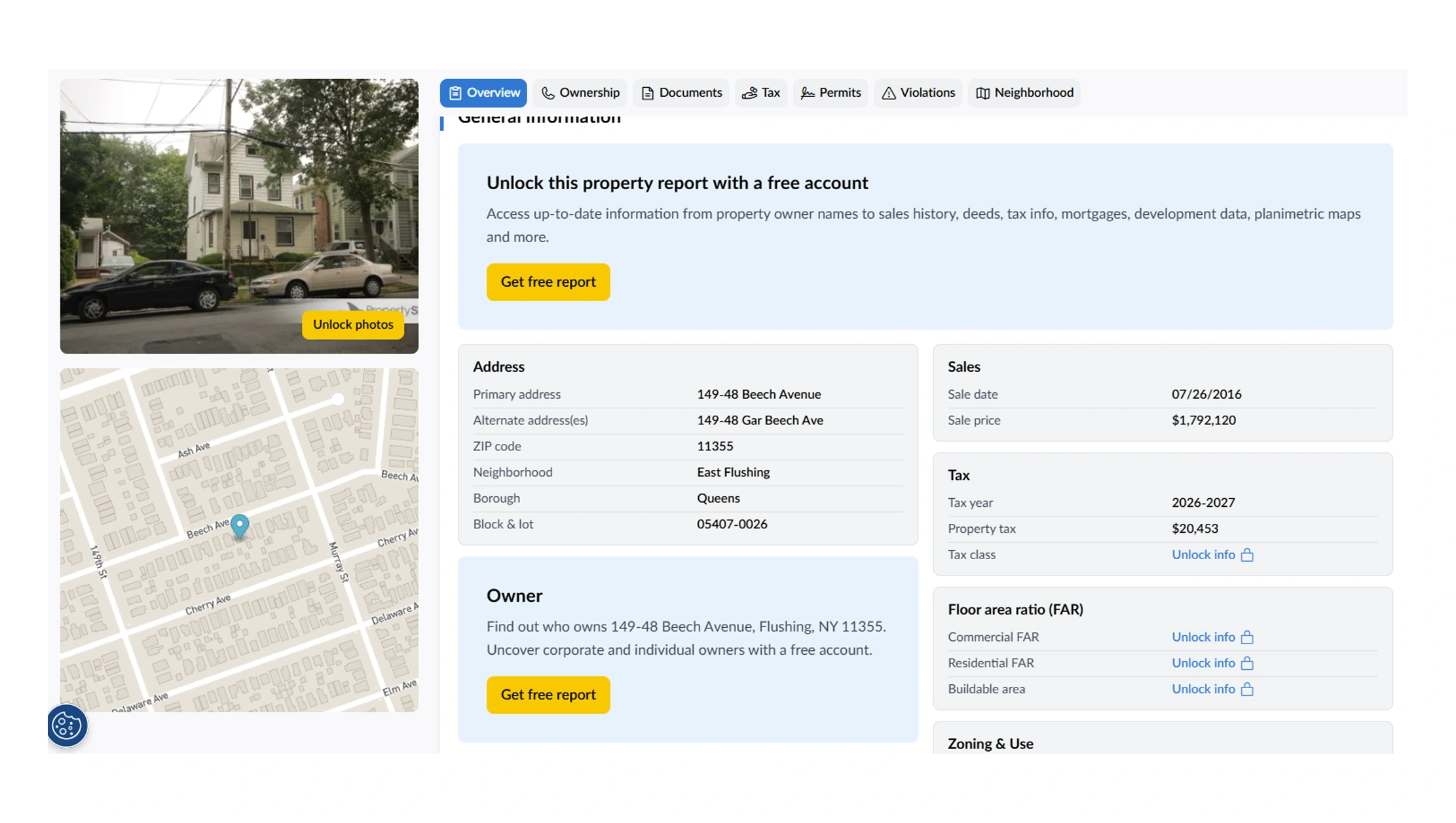 PropertyShark web scraping for real estate data