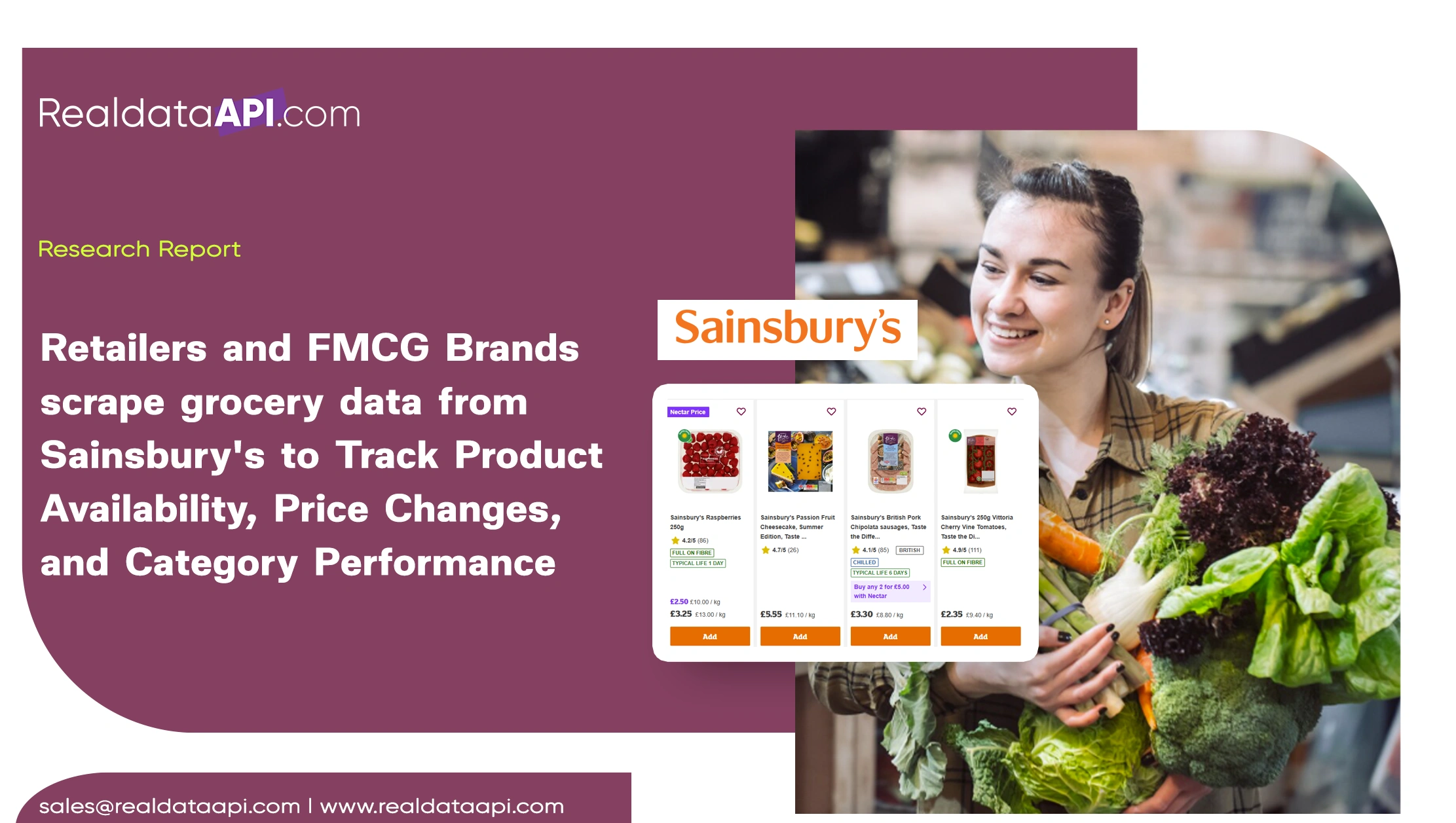 Retailers and FMCG Brands scrape grocery data from Sainsbury's to Track Product Availability, Price Changes, and Category Performance
