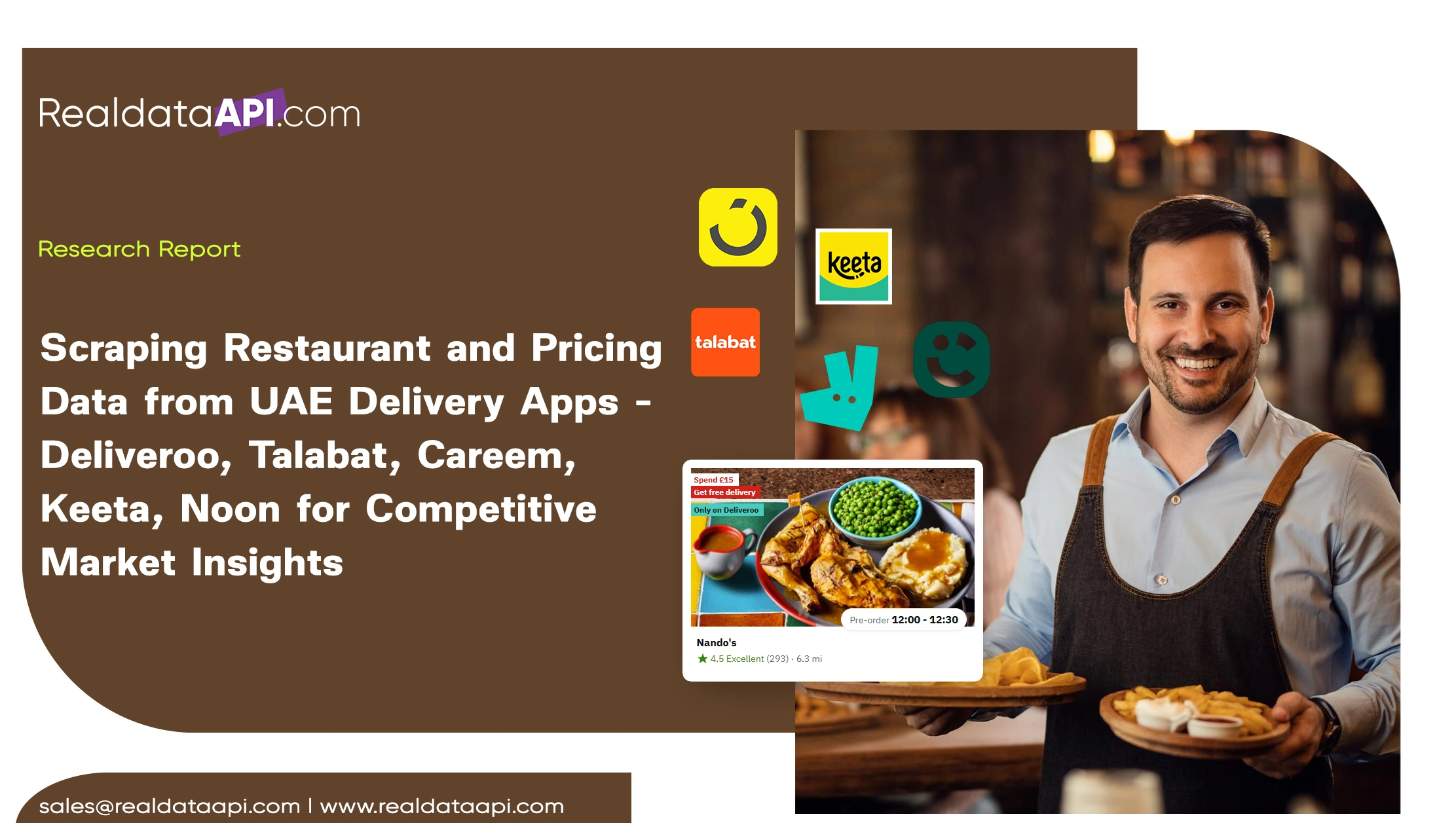 Scraping Restaurant and Pricing Data from UAE Delivery Apps - Deliveroo, Talabat, Careem, Keeta, Noon for Competitive Market Insights