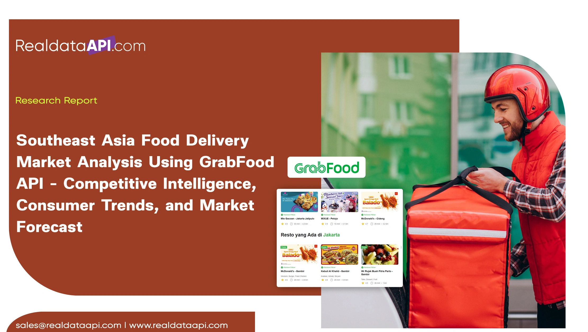Southeast Asia Food Delivery Market Analysis Using GrabFood API - Competitive Intelligence, Consumer Trends, and Market Forecast